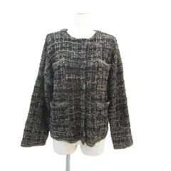 フリークスストア FREAKS STORE ニットカーディガン ミドル丈 F ツイード ブラウン /SY23 ■GY58