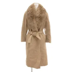 ピエロキエーザ Piero Chiesa ヴィンテージ コート ベージュ ショールカラー フェイクファー ロング丈 長袖 /NU ■GY60