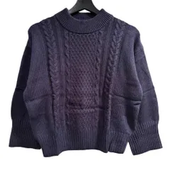 アースミュージック&エコロジー EARTH MUSIC & ECOLOGY タグ付き ニット セーター ローゲージ 長袖 F 紺 ネイビー■GY61