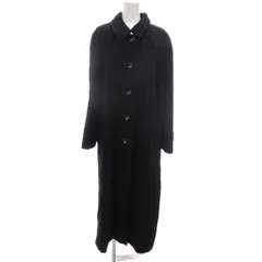 ロペ ROPE ステンカラーコート ロング ウール 9AT 黒 ブラック 無地 丸襟 /KR ■GY61
