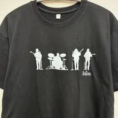 新品 ビートルズ The Beatles バンドTシャツ ミュージックTシャツ ブラック Lサイズ バンティー バンT バンド ロック ゴシック メタル メンズ レディース ユニセックス かっこいい シルエット 半袖 夏物 夏服 プリント 古着 ユーズド