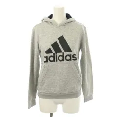 アディダス adidas パーカー プルオーバー 長袖 ロゴ 子供服 150 グレー /LP  ■GY58