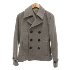 コムサメン COMME CA MEN ピーコート Pコート ジャケット S グレー ダブルブレスト テーラードカラー /NL ■GY58
