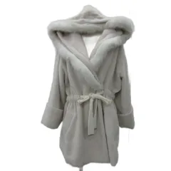 スナイデル SNIDEL レディモッズコート F オフホワイト ファーフード付き ベルト付き ミドル丈 /YS11 ■GY61