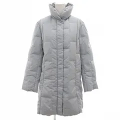 SANYO COAT ダウンコート ミドル フェザー混 9 ライトブルー 水色 スタンドカラー キルティング /KR ■GY58