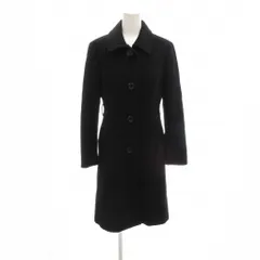 シェロー chereaux 美品 チェスターコート ウール 38 黒 ブラックロング丈  テーラードカラー  61-63111002 /HW ■GY59