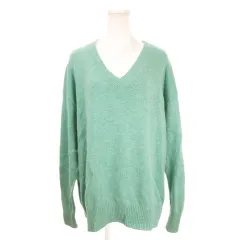 グリーンレーベルリラクシング ユナイテッドアローズ green label relaxing glr セーター ウール 緑 グリーン Vネック 無地 長袖 /MN24 ■GY60