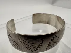 NAVAJO ターコイズマウンテン バングル Steve Yellowhorse Navajo Silver Bangle　01d152
