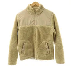 ニューヨーカー NEWYORKER ボアフリースジャケット S ベージュ 長袖 スタンドカラー 異素材切り替え /RP ■GY58