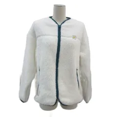 ナイキ NIKE フリースジャケット ミドル丈 ノーカラー S 白 ホワイト カーキ ジップアップ /MA2 ■GY61