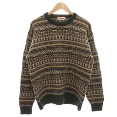 マックレガー マクレガー McGREGOR ニット セーター 長袖 フェアアイル柄 厚手 ウール クルーネック LL 緑 グリーン ベージュ /GV ■GY60