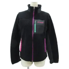 コロンビア Columbia アウトドアウエア ボアジャケット M 黒 中綿 スタンドカラー ダブルジップ /SY5 ■GY61