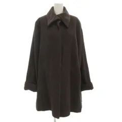 ブレッケンリッジ Breckenridge ロングコート ステンカラー アンゴラ混 9 茶 ブラウン /GV ■GY59