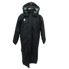 デサント DESCENTE ベンチコート ロング丈 L 黒 ブラック フード付き 裏ボア /HO64 ■GY61