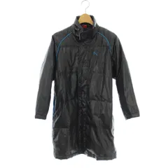 プーマ  ダウンコート 140 ネイビー 青 ブルー 長袖 スタンドカラー パイピングデザイン /LP ■GY58