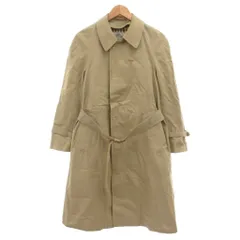 アクアスキュータム AQUASCUTUM ヴィンテージ バルマカーンコート ステンカラー A7 ベージュ ベルト付き 裏地チェック /UO ■GY61