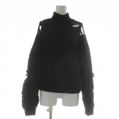 ディーゼル DIESEL トレーナー スウェット 長袖 タートルネック ダメージ加工 プルオーバー XXS 黒 ブラック /XZ