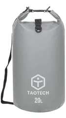 防水バッグ ドライバッグ 防水 ドラム型 スポーツバッグ 筒型 アウトドア 海 プール 川遊び TaoTech 釣り スノーボード 男女兼用(グレー 20L)
