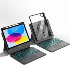 新品 昇降式 iPad Air11 M3 M2 2025 2024/ Air4 Air5/iPad Pro11 第4/3/2/1世代 キーボード ケース 高さ調節 バックライト付き タッチパッド 縦置き 横置き マグネットス吸着 分離式 透明背面カバー 全方向