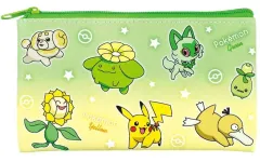 【中古】バッグ 集合 グラデーション グリーン＆イエロー フラットマルチポーチ 「ポケットモンスター」