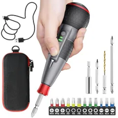 【新品】電動ドライバー 小型 【2025新登場・鬼トルク・軸ブレなし】 電動6N.m 手動15N.m 強力 16点ビット付き 収納ケース付き USB-C充電式 高輝度LEDライト 軽量 DIY 操作簡単 女性/初心者対応 クリスマス プレゼン 5134098b