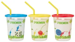 SIH3ST-A 日本製 ピクミン 320ml 3個 ストロー付き タンブラー スケーター(Skater)