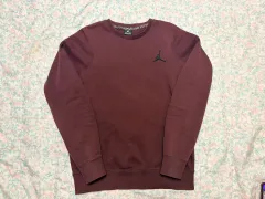 (M) ナイキ ジョーダン 刺繍 ロゴ バーガンディ スウェット