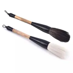 硬毛 羊毛 習字道具 書道道具 写経 (2本セット) 筆 提斗筆 中国筆 習字筆 太筆 書道筆 NOELAMOUR