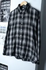 (M) FILLUMINATE(フィルミネイト) シャツ チェック フランネル ブラック - 171D7