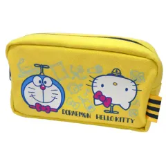【中古】雑貨 8.ドラえもん＆キティ ポーチ(黄) 「サンリオ当りくじ ドラえもん ハローキティ当りくじ」