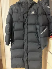 ニューバランス ブラック ロングダウンジャケット