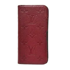LOUIS VUITTON(ルイヴィトン) 携帯電話ケース モノグラム・アンプラント iPhoneX&XSフォリオ M63588 スカーレット iPhoneケース レザー