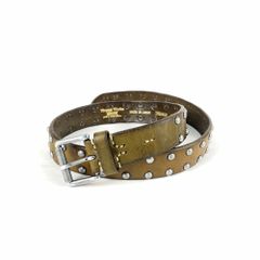 VINTAGE WORKS ヴィンテージワークス ビンテージワークス LOT.231606 DH5550 スタッズ レザーベルト サイズ33/84 カーキ