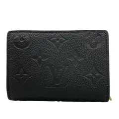 LOUIS VUITTON(ルイヴィトン) 2つ折り財布 モノグラム・アンプラント美品  ポルトフォイユクレア M80151 ノワール レザー、牛革