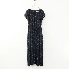2022SS 大きいサイズ オンワード樫山 ニジュウサンク 23区 ドットロングワンピース 48｜ネイビー トップス ドレス【2400014791945】