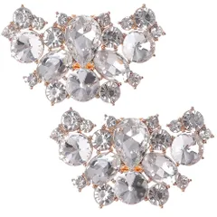 クリップ 靴 パンプス 飾り ビジュー シューズクリップ アクセサリー BOX] 1足分 [GLOBAL ２個セット