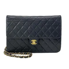 CHANEL(シャネル) ショルダーバッグ シングルフラップマトラッセ A03570 黒 ゴールド金具/チェーンショルダー/ターンロック ラムスキン