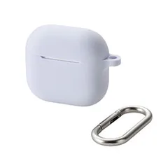 【新品・5営業日で発送】ELECOM エレコム AirPods 第4世代／アクティブノイズキャンセリング搭載AirPods 第4世代／シリコンケース／カラビナ付／パープル