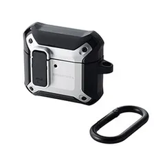 【新品・5営業日で発送】ELECOM エレコム AirPods第4世代／ゼロショックロックケース／シルバー(AVA-AP06ZEROLSV)