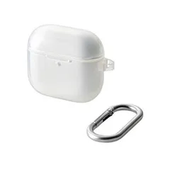 【新品・5営業日で発送】ELECOM エレコム AirPods第4世代／ソフトケース／カラビナ付／クリア(AVA-AP06UCCR)