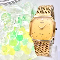 【新品電池】SEIKO セイコー Dolce ドルチェ 1Pダイヤ メンズ 腕時計 ゴールド オクタゴン 7731-5000 2N0079