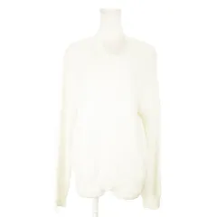 ザショップティーケー THE SHOP TK ニット セーター Vネック 長袖 ゆったり オーバーサイズ ラメ 杢 M 白 ホワイト /AH10