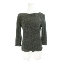 ギャラリービスコンティ GALLERY VISCONTI ニット セーター ボートネック 七分袖 ウール混 M グレー /AH12