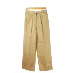 ジェーンモア JANE MORE パンツ スラックス セミワイド ストレート ストレッチ ワンポイント 刺繍 7 ベージュ /CK15