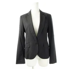 プロポーション ボディドレッシング PROPORTION BODY DRESSING ジャケット テーラード 背抜き シングル 滑らか ストライプ 通勤 ビジネス 3 チャコール グレー /CK2