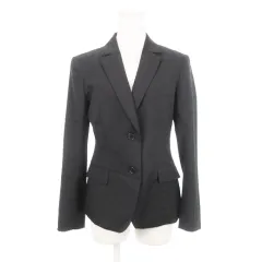 ザ・スーツカンパニー THE SUIT COMPANY she ジャケット テーラード 背抜き ウール混 シングル 通勤 ビジネス オフィス 38 黒 ブラック /AH6