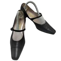 ギンザヨシノヤ GINZA Yoshinoya レザー ベルト 切替 パンプス レディース JPN：22.5 