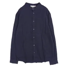 STEPHAN SCHNEIDER ステファンシュナイダー コットン 長袖 バンドカラー シャツ ダークネイビー系 4【中古】のサムネイル