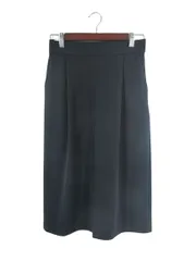 work trip outfits green label relaxing スカート タイト ミモレ 無地 サイズL ネイビー QQQ