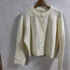 ジーユー　GU　大きいサイズ　パフィータッチクルーネック　ショート　カーディガン　オフホワイト　４L